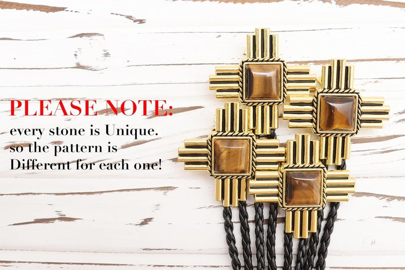 Wentur Stone Bolo Ties for Men Western - Vintage Cowboy Bolo Tie for Women Western Costume Accessories - Image 5